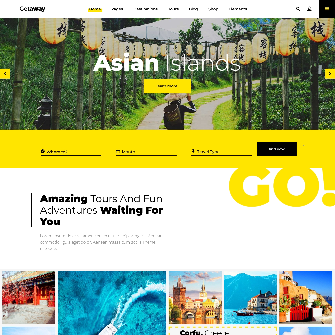 Getaway Travel and Tourism Theme