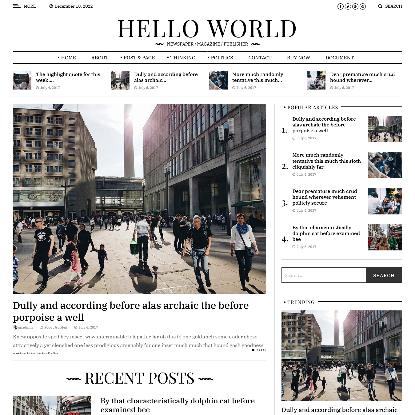 Hewo Modern Newspaper Theme