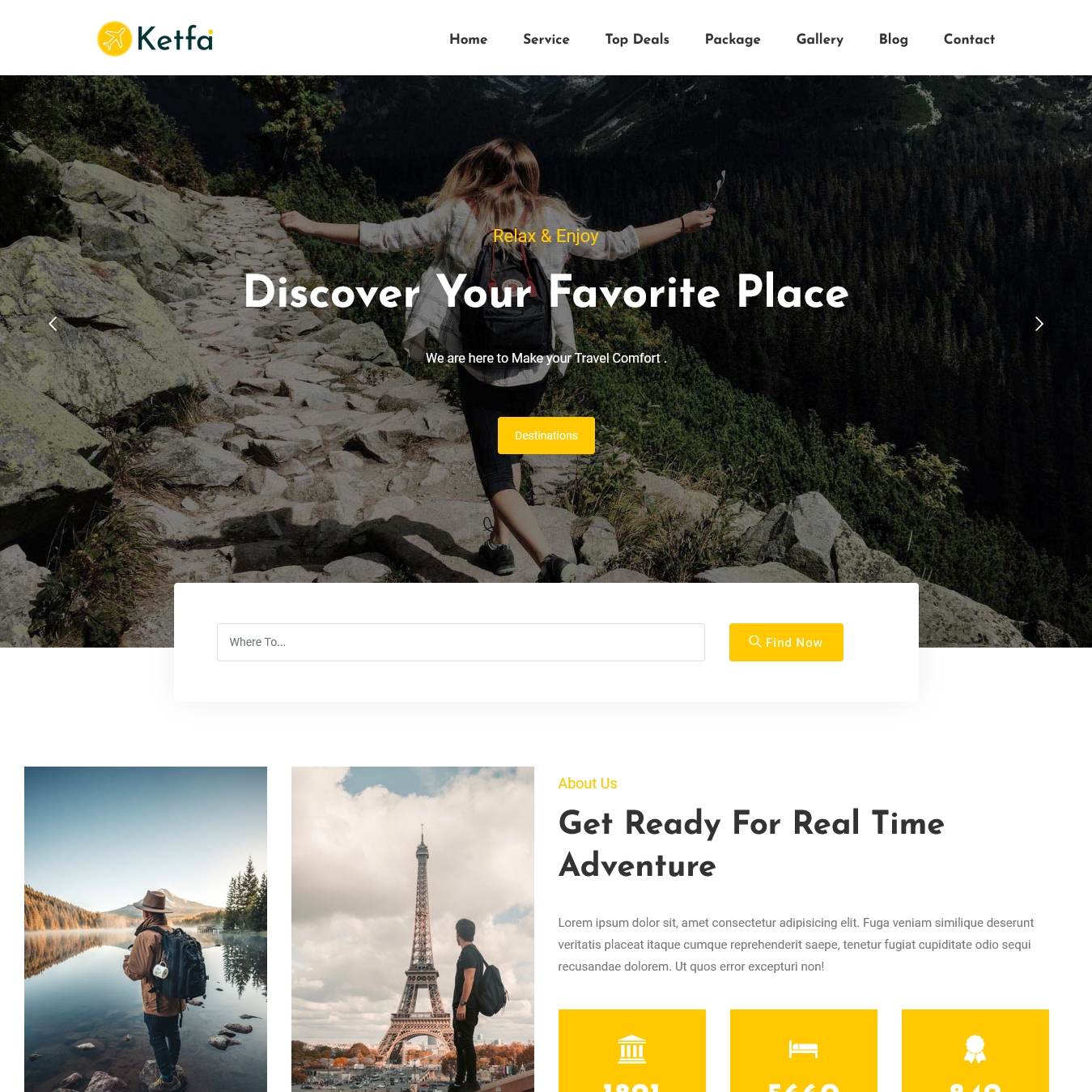 Ketfa Tour & Travel Agency WordPress Theme