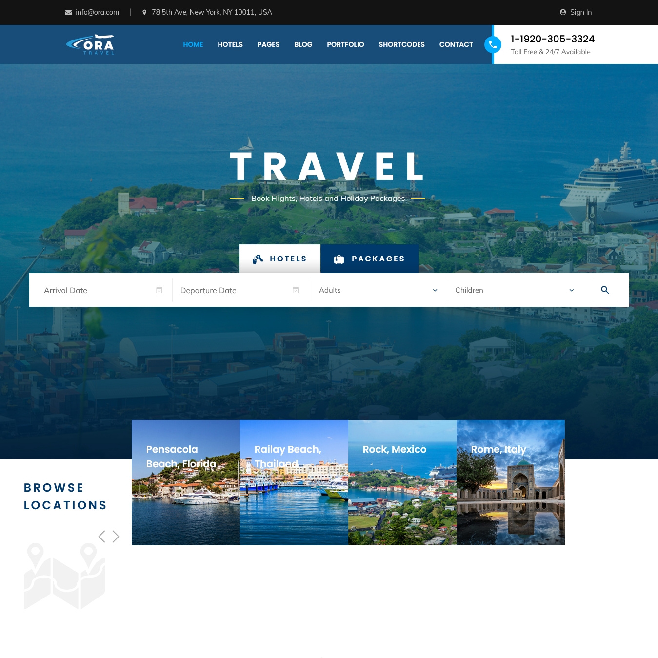 Ora Travel WordPress Theme
