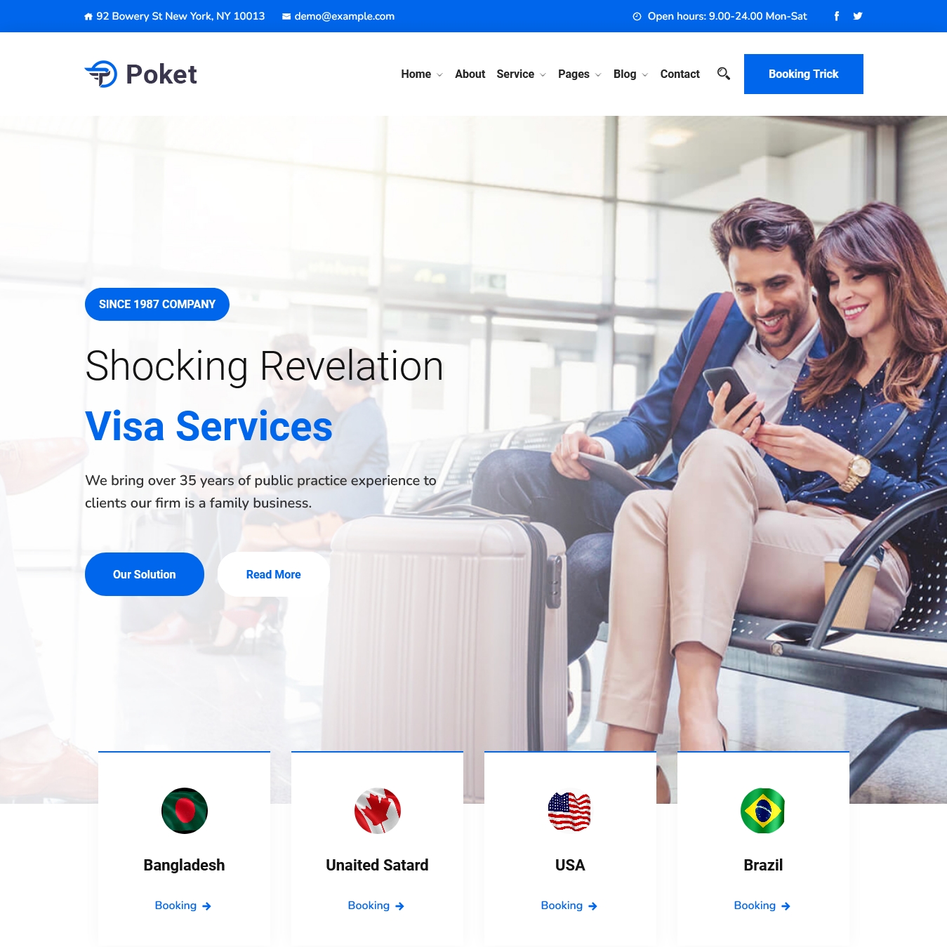 Poket Immigration and Visa Consulting WordPress Theme