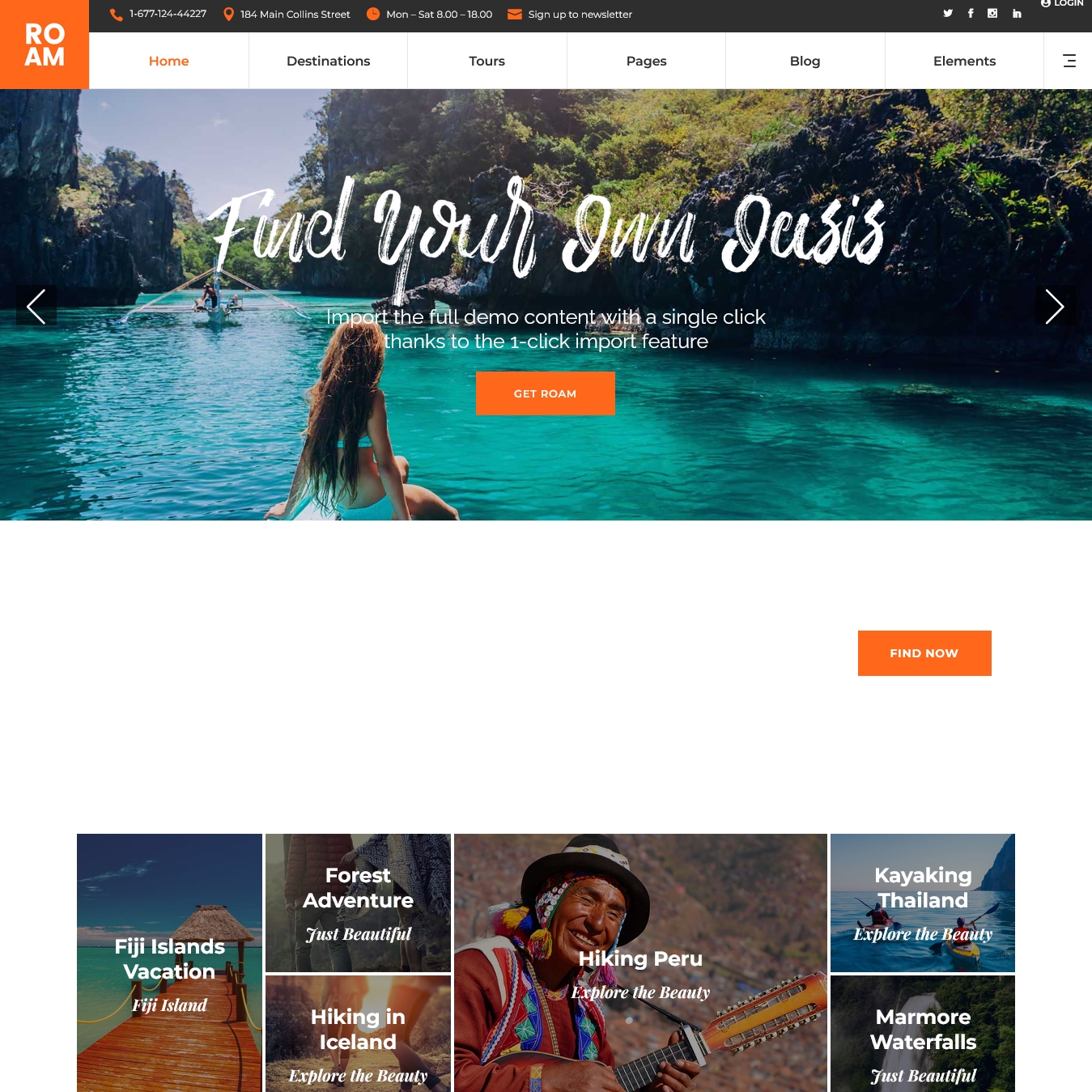 Roam - Travel & Tourism Theme