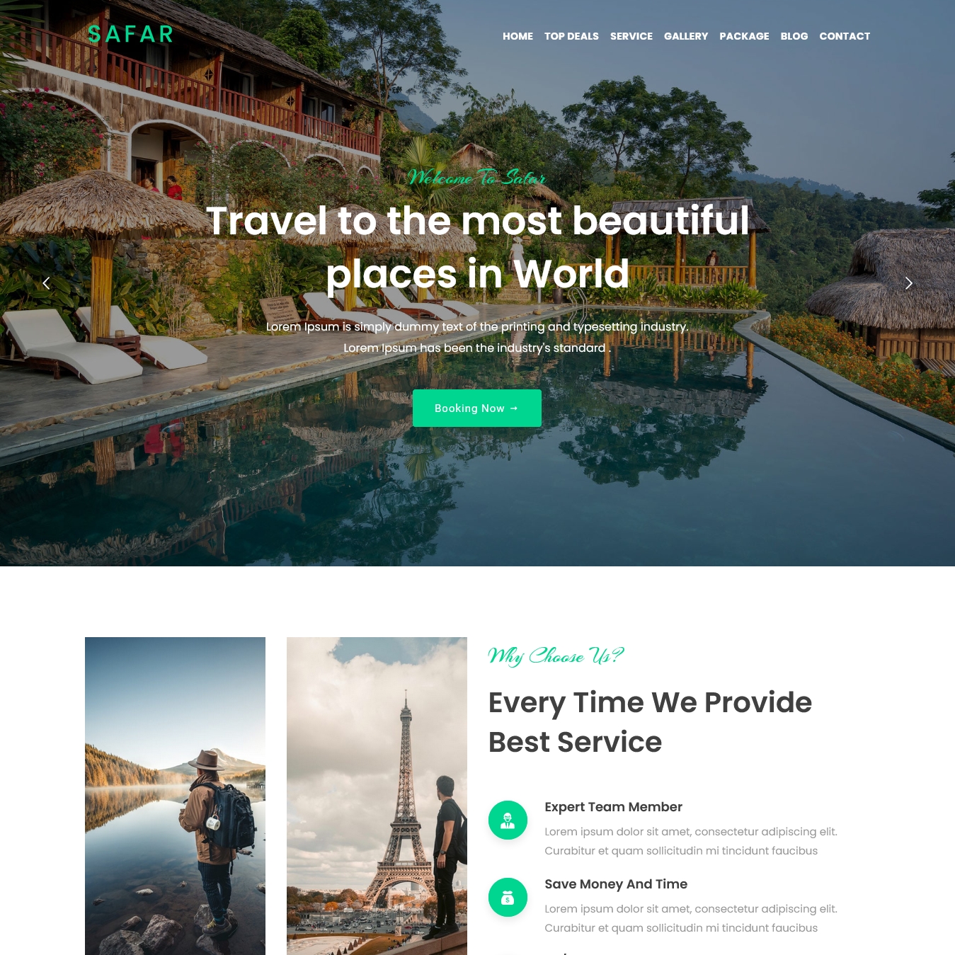 Safar Tour and Travel WordPress Theme