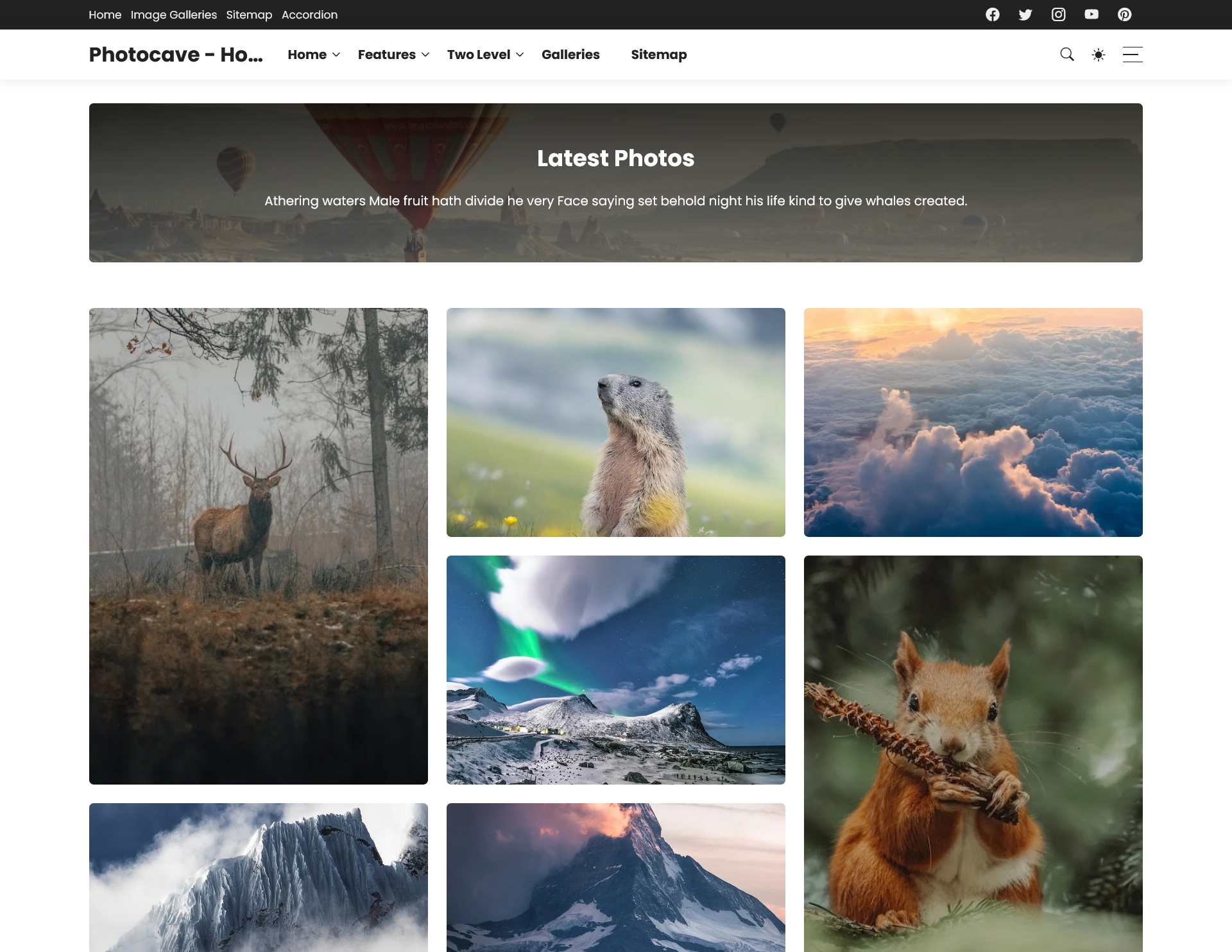 Photocave Blogger Template