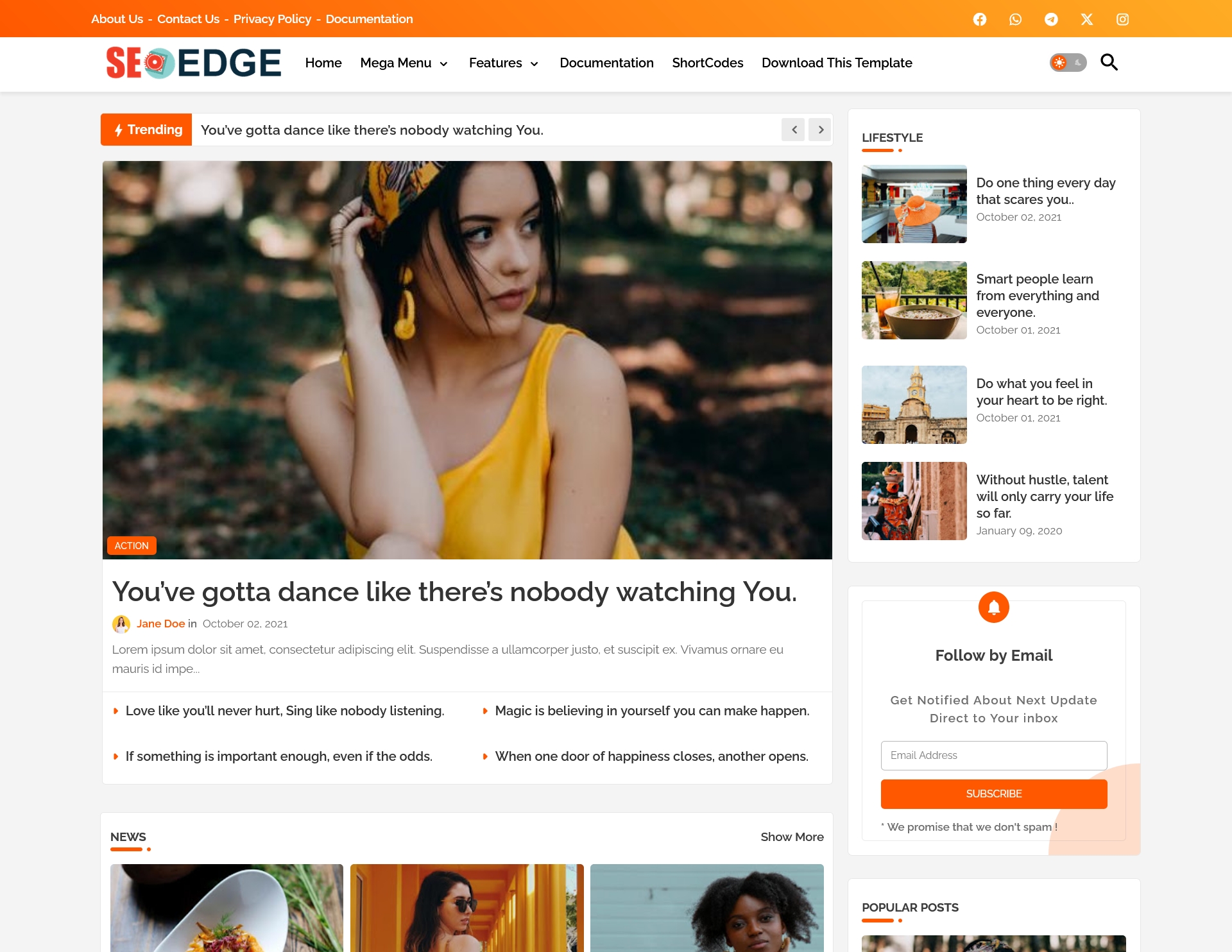 SEO Edge Blogger Template