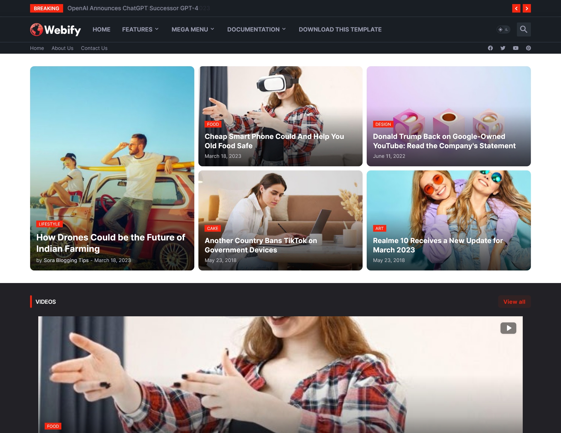 Webify Blogger Template