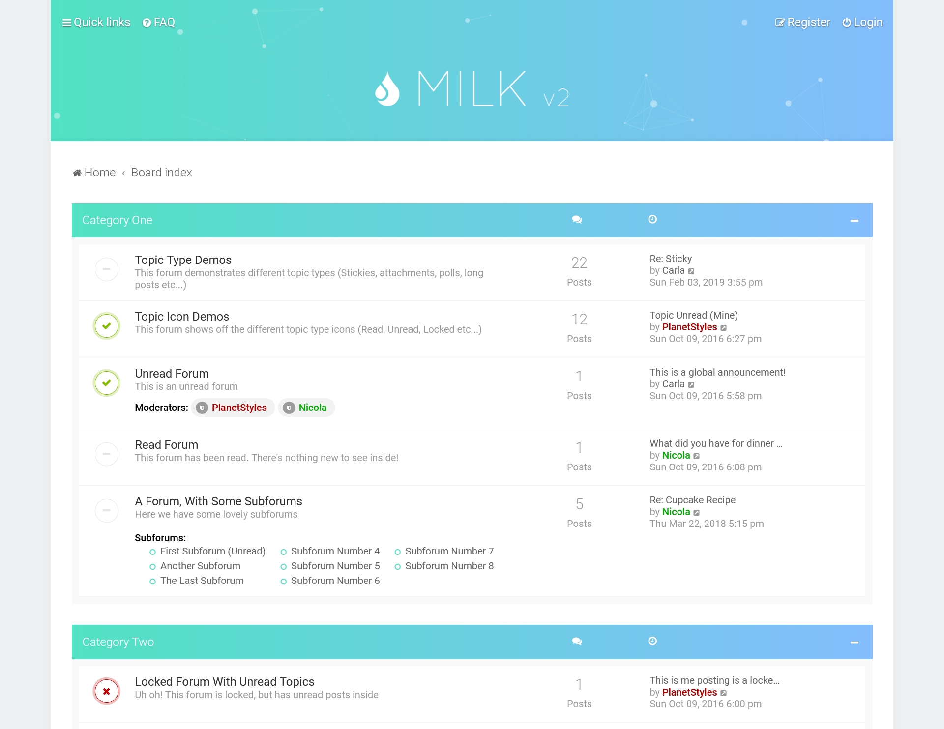 Milk Multipurpose phpBB Theme