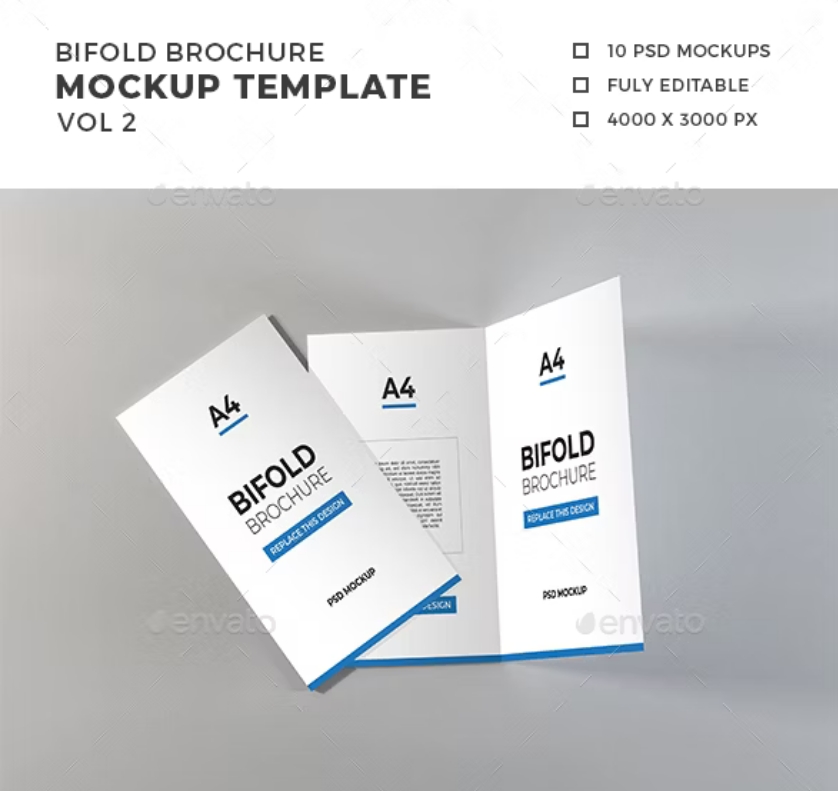Bifold Brochure Mockup Template Vol 2