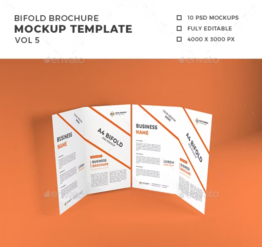 Bifold Brochure Mockup Template Vol 5