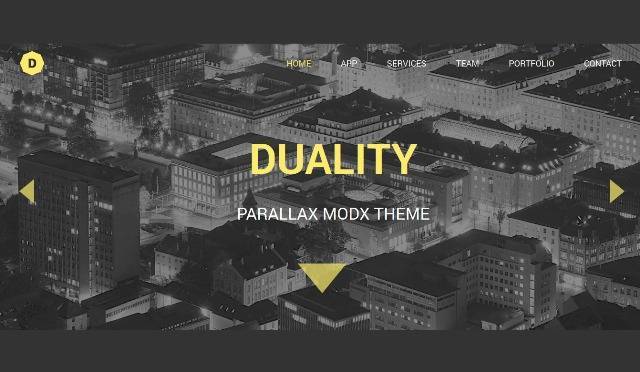 Duality MODX One Page Theme