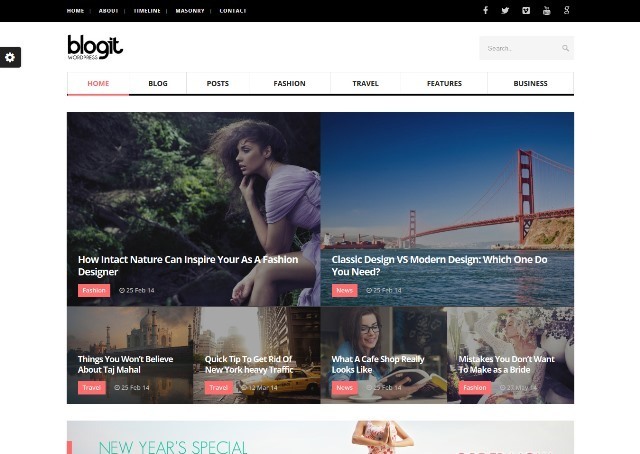 Blogit - Clean Blog/Magazine WordPress Theme