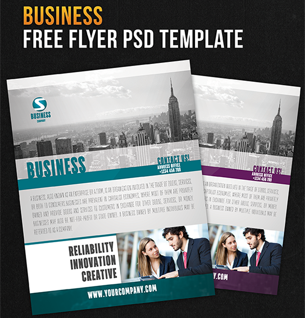 Free Business Flyer PSD Template