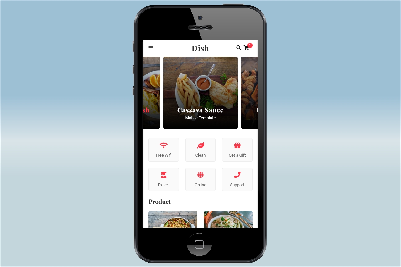 Dish Cafe Mobile Template