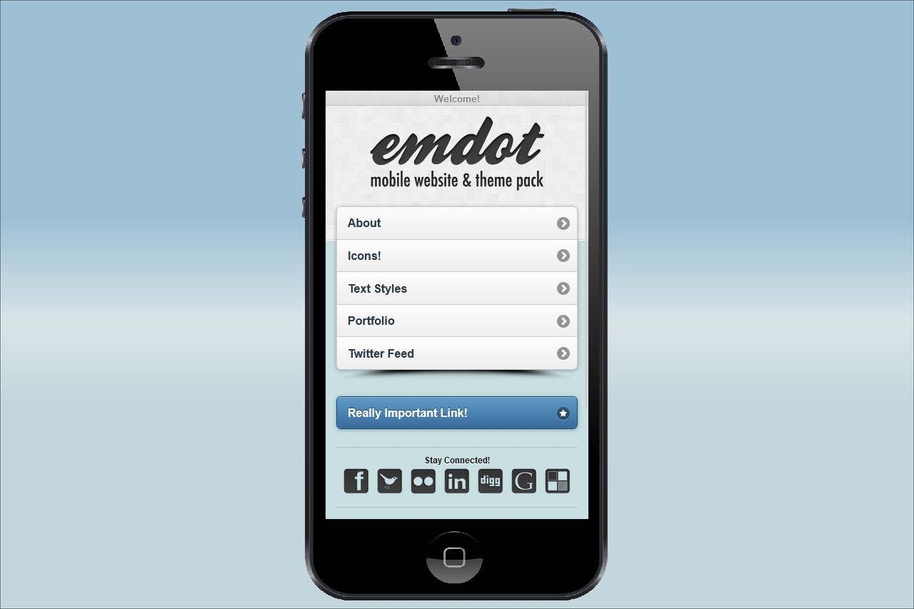 Emdot Mobile Website Template