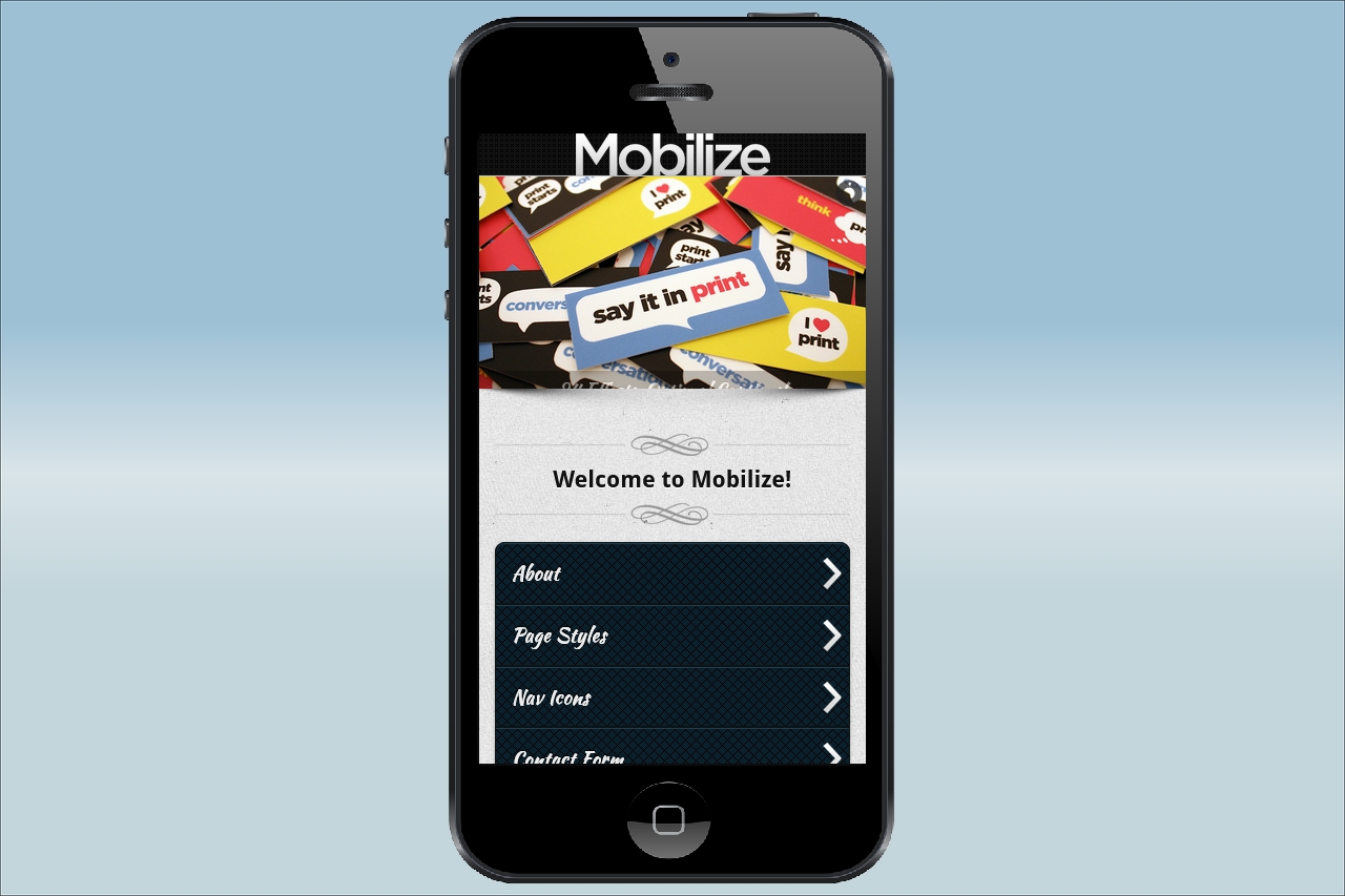 Mobilize Touch Mobile Template