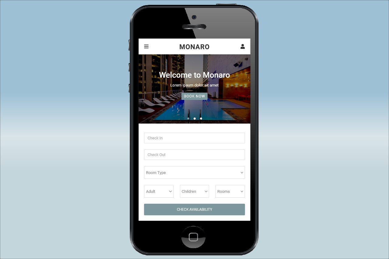 Monaro Hotel Mobile Template