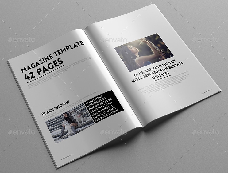 Minimal Magazine Template 42 Pages