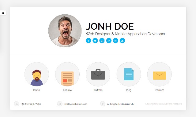 Responsive Resume Template Free Download from www.webprecis.com