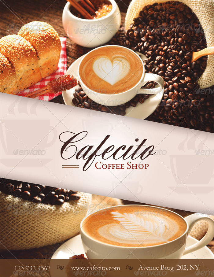 Cafecito Coffee Shop Menu Loyalty Card