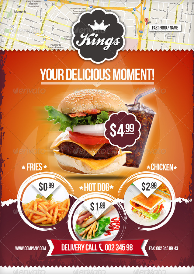 Delicious Moments Fast Food Flyer Template