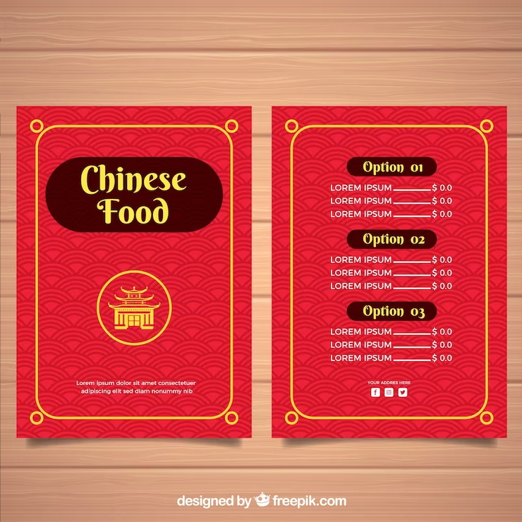 Flat Pagoda Chinese Food Flyer