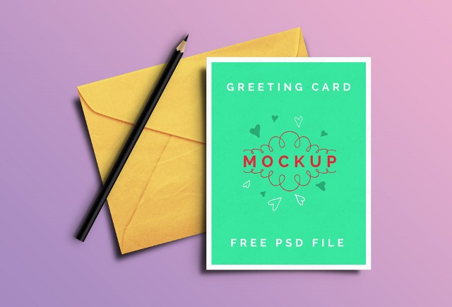 Greeting Card PSD Mockups