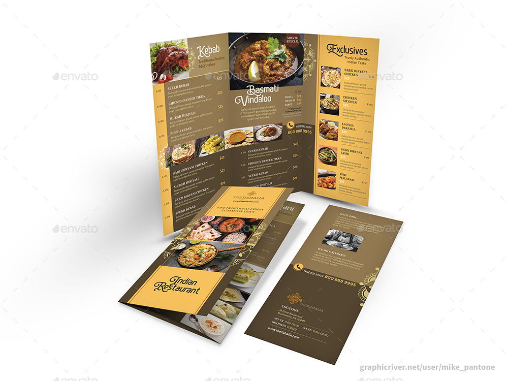 Indian Restaurant Menu Print Bundle 2