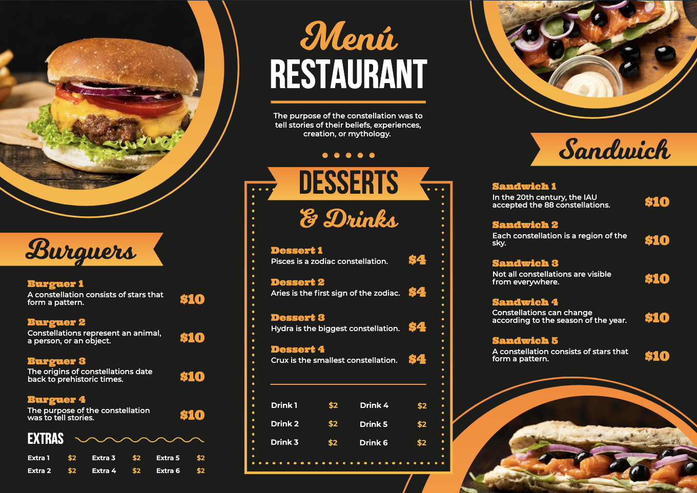 Restaurant Menu