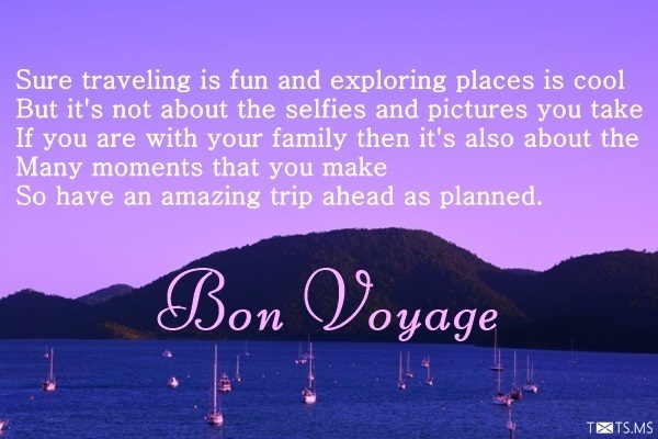 Bon Voyage Message