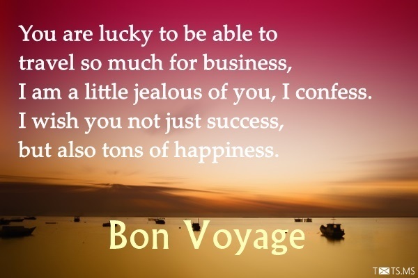 Bon Voyage Message