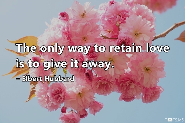 Love Quote by Elbert Hubbard