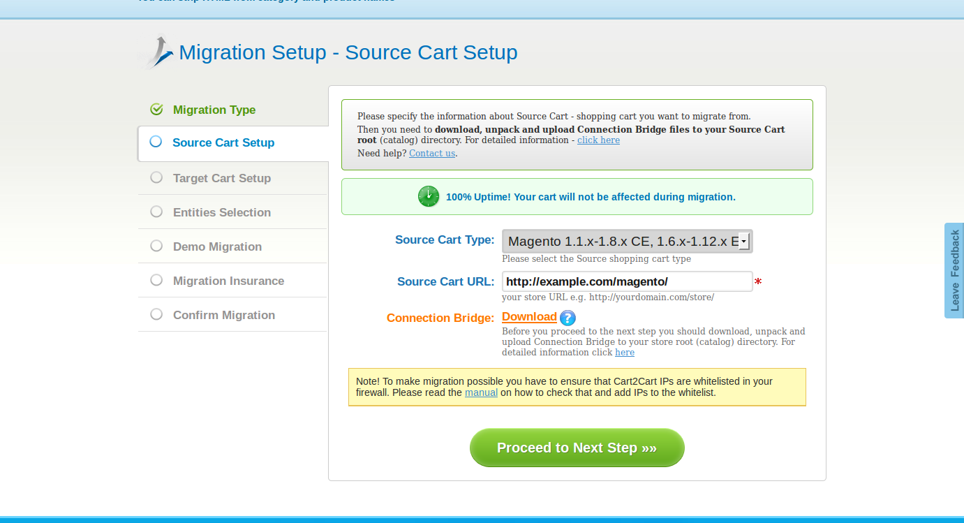 Configure the source