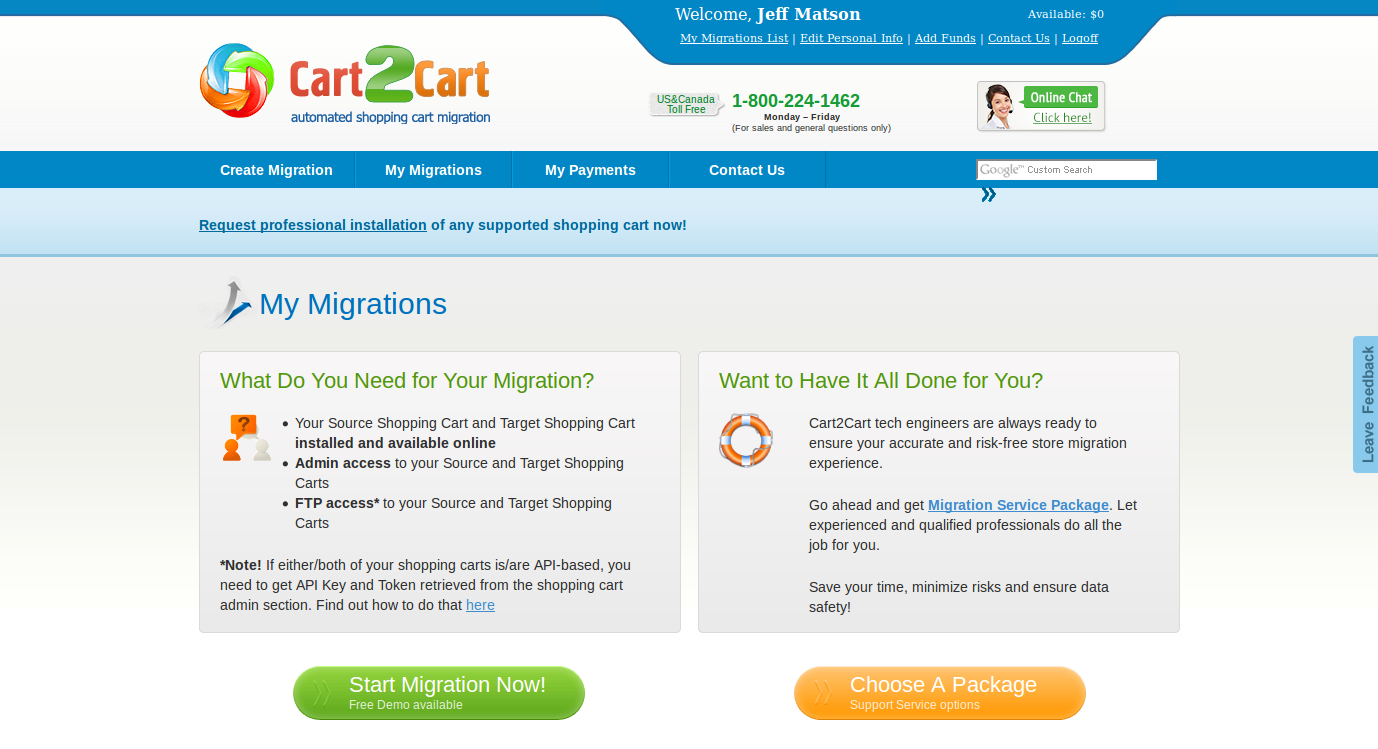 Start Migration Now