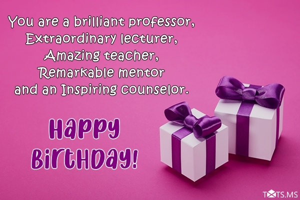 Birthday Wishes for Professor