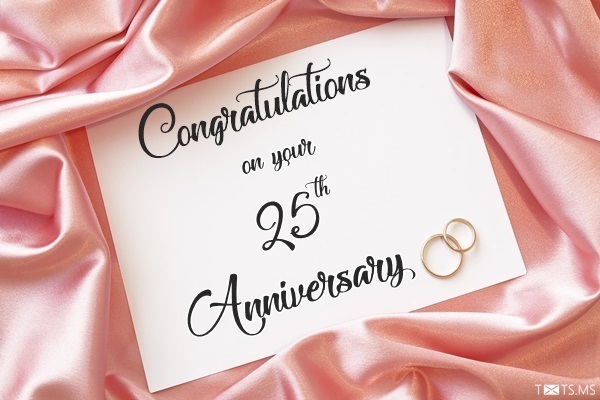 Congratulations on your 25th Anniversary Image