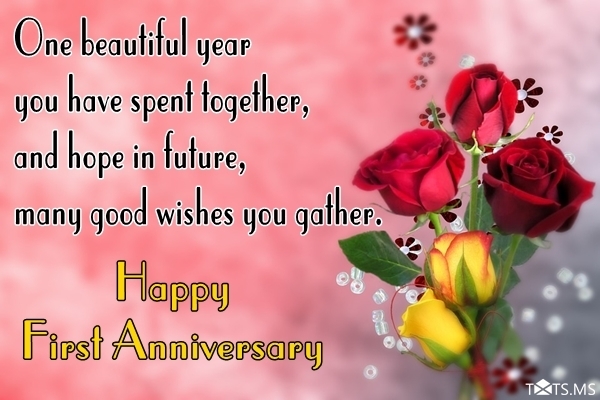 1st anniversary wishes for couple