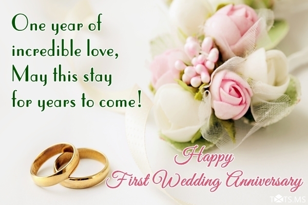 First Anniversary Wishes