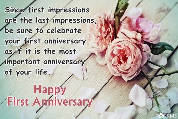 1st Anniversary Wishes