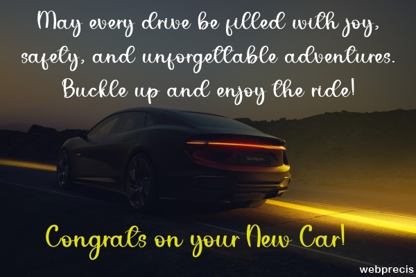 Congratulations Messages For New Car
