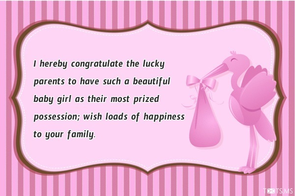 Congratulations Wishes for Baby Girl