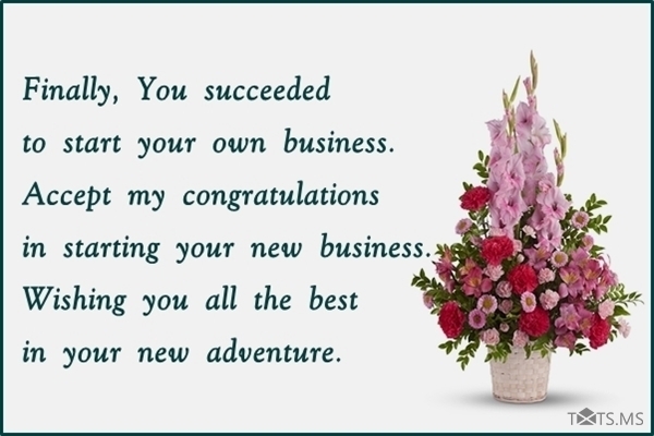 Congratulations Wishes for New Business