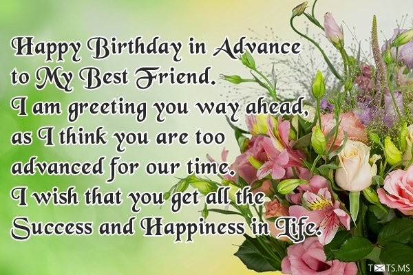 Advance Birthday Wishes