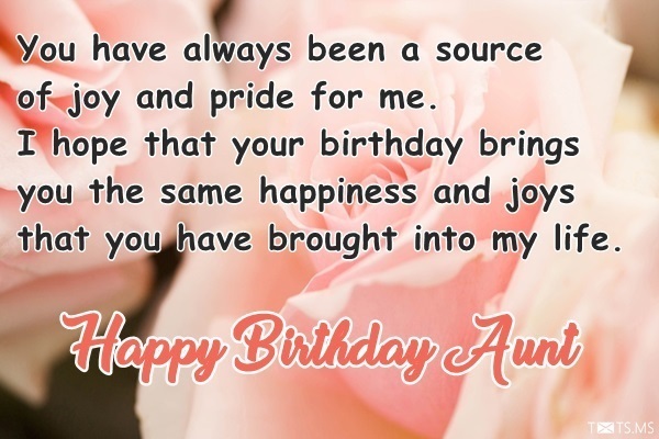 Birthday Messages for Aunt