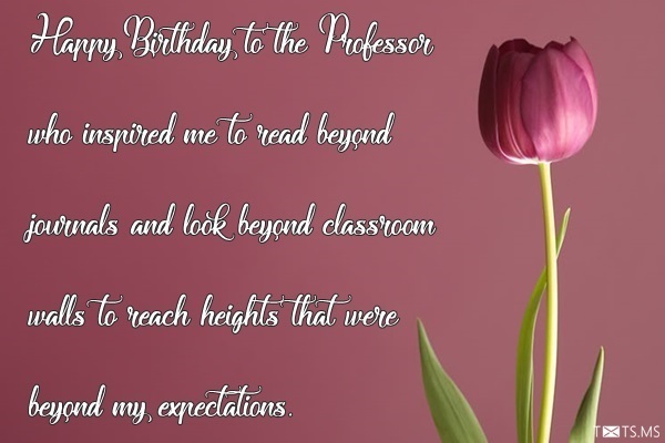 Birthday Wishes for Professor