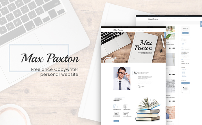 MaxPaxton - Freelance Copywriter and Journalist WordPress Theme