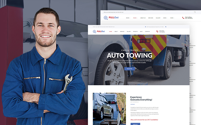 Pull Out WordPress Theme