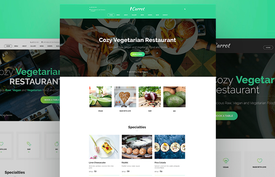 Carrot Restaurant Ready-made Website