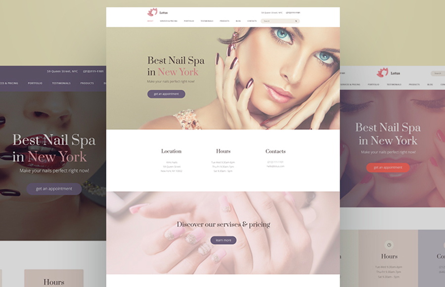 Lotus Nail Salon Ready-made Website