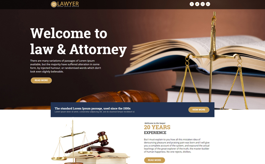 Lawyer - Unbounce Template