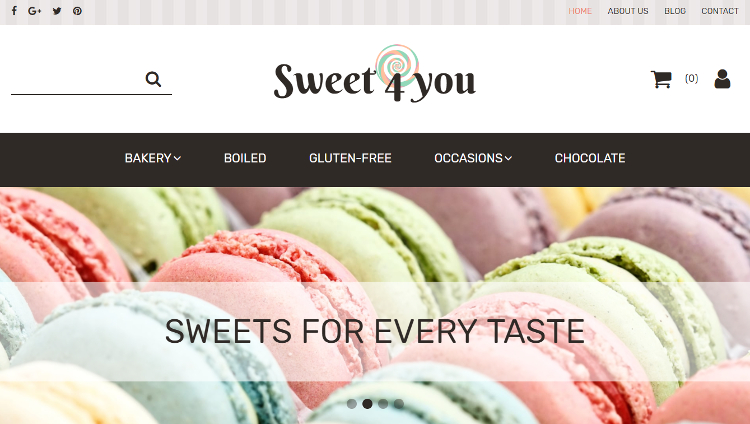 Sweet Shop Responsive MotoCMS Ecommerce Template